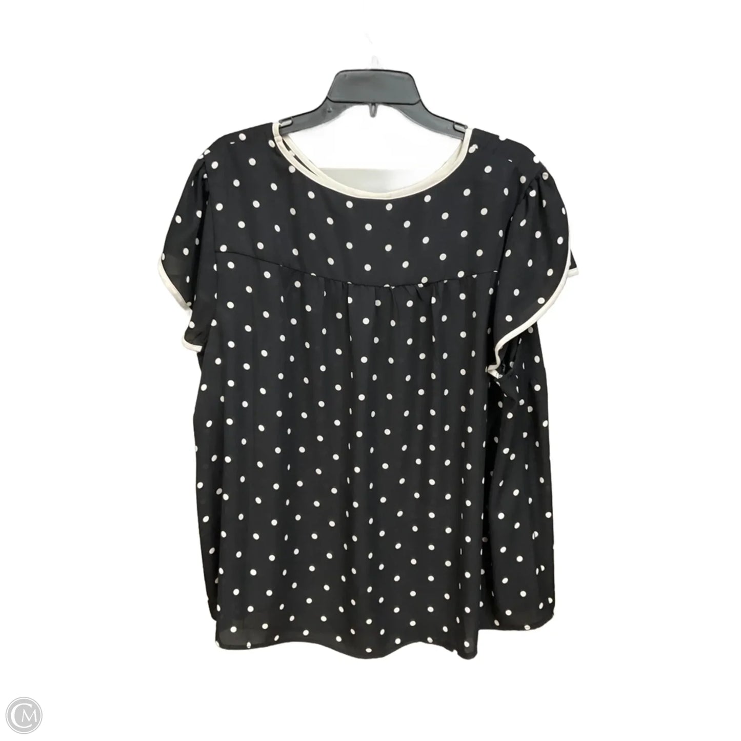 Blouse Short Sleeve By Torrid In Polkadot Pattern, Size: 3x