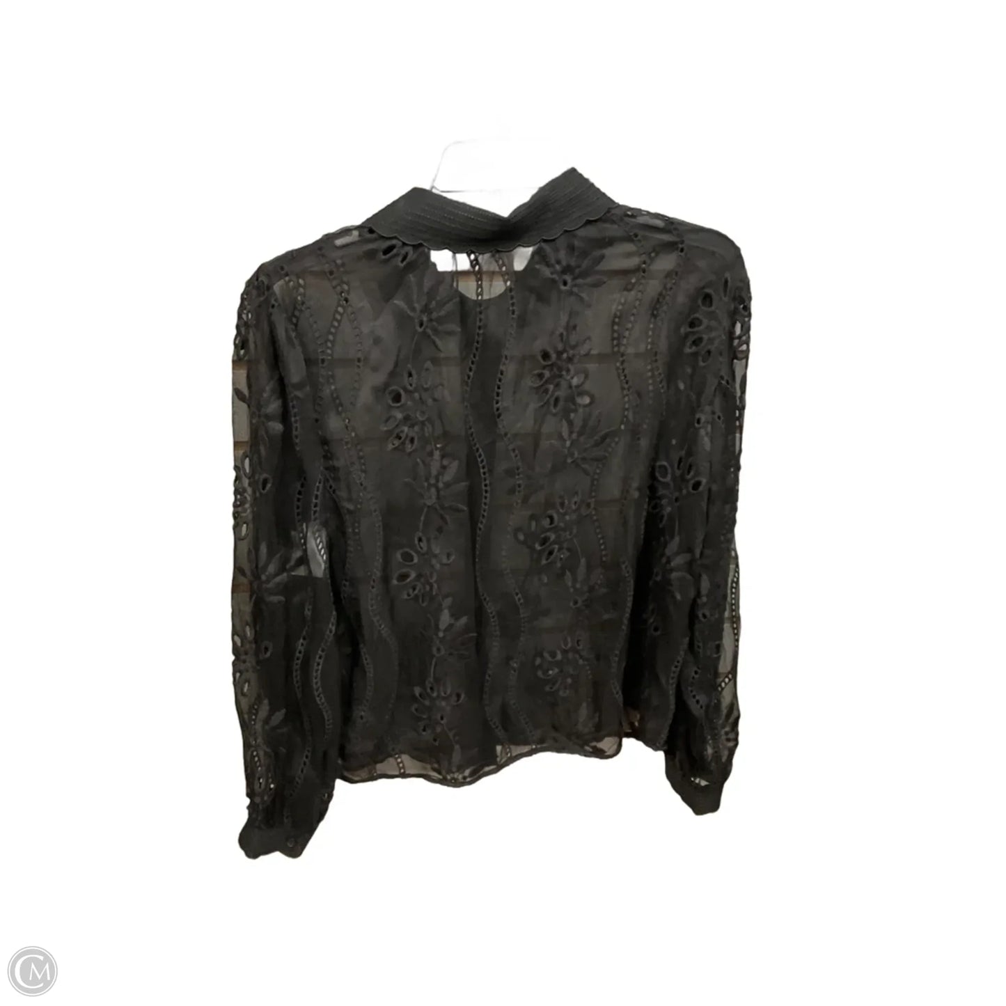 Blouse Long Sleeve By Adrianna Papell In Black, Size: M