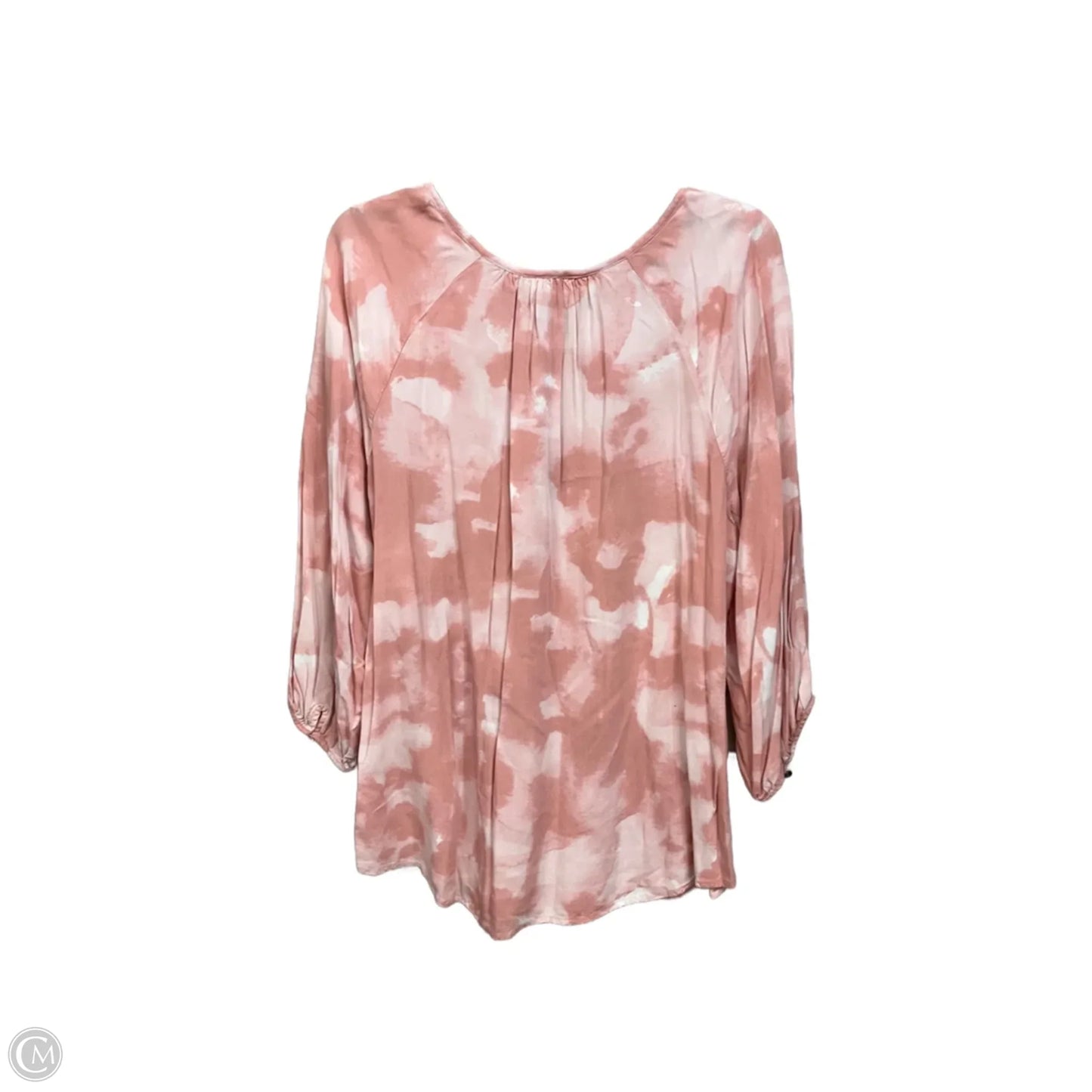 Blouse 3/4 Sleeve By Evri In Tie Dye Print, Size: 1x