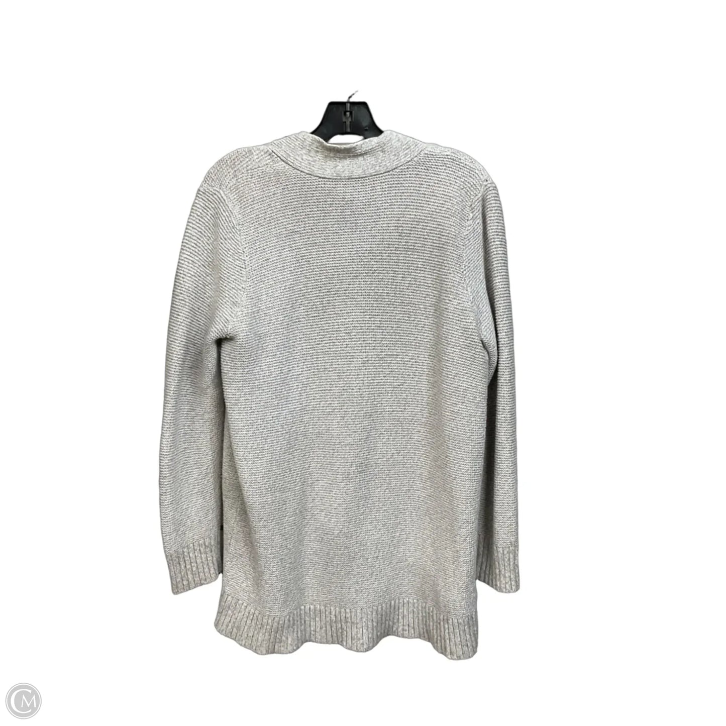 Sweater Cardigan By Loft In Grey, Size: M