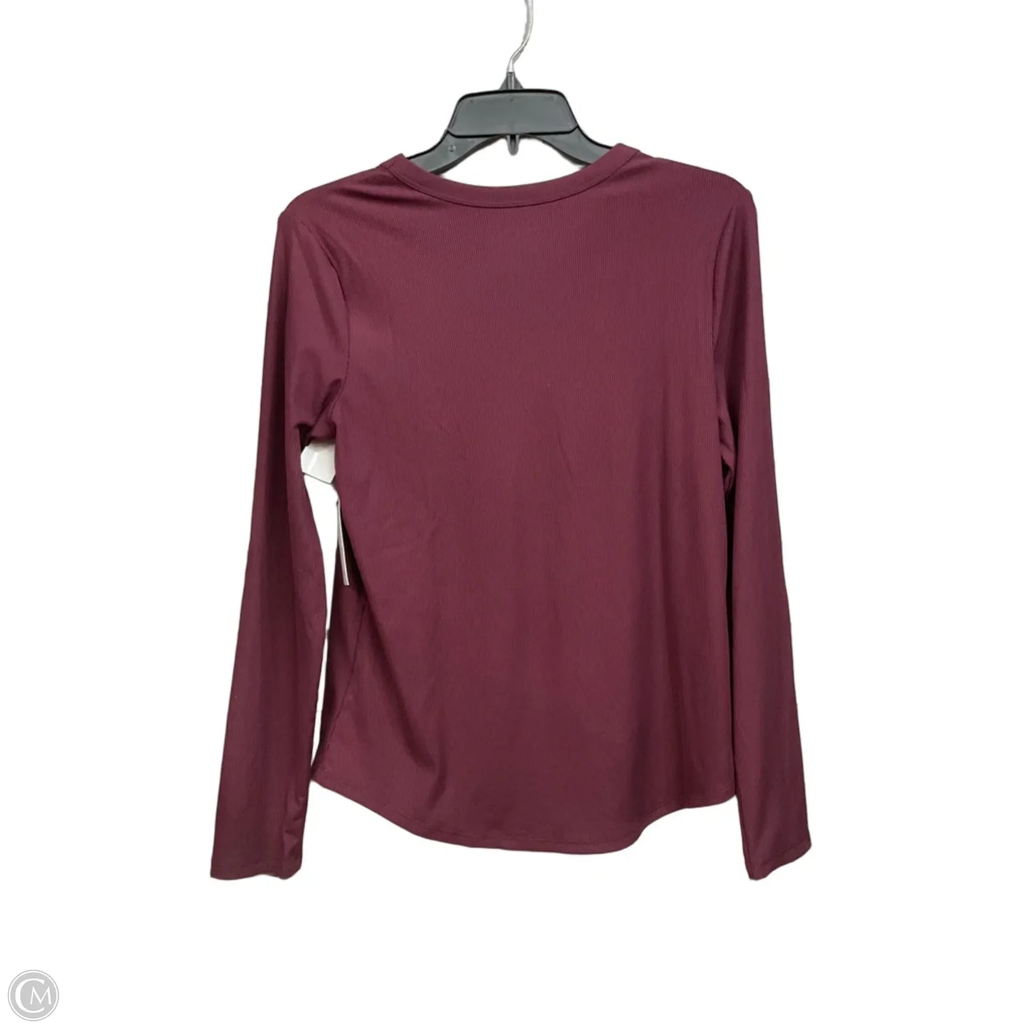 Top Long Sleeve Basic By No Boundaries In Maroon, Size: L