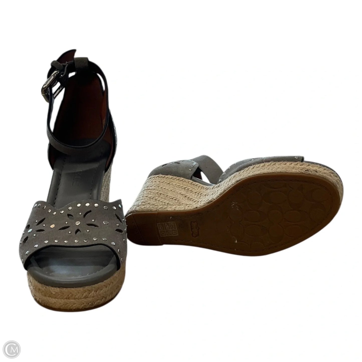 Sandals Designer By Coach In Grey, Size: 5.5