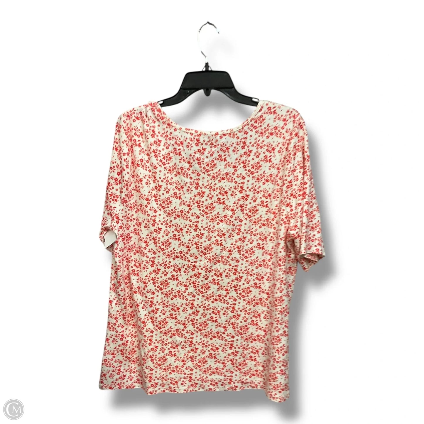 Top Short Sleeve By Time And Tru In Floral Print, Size: 3x
