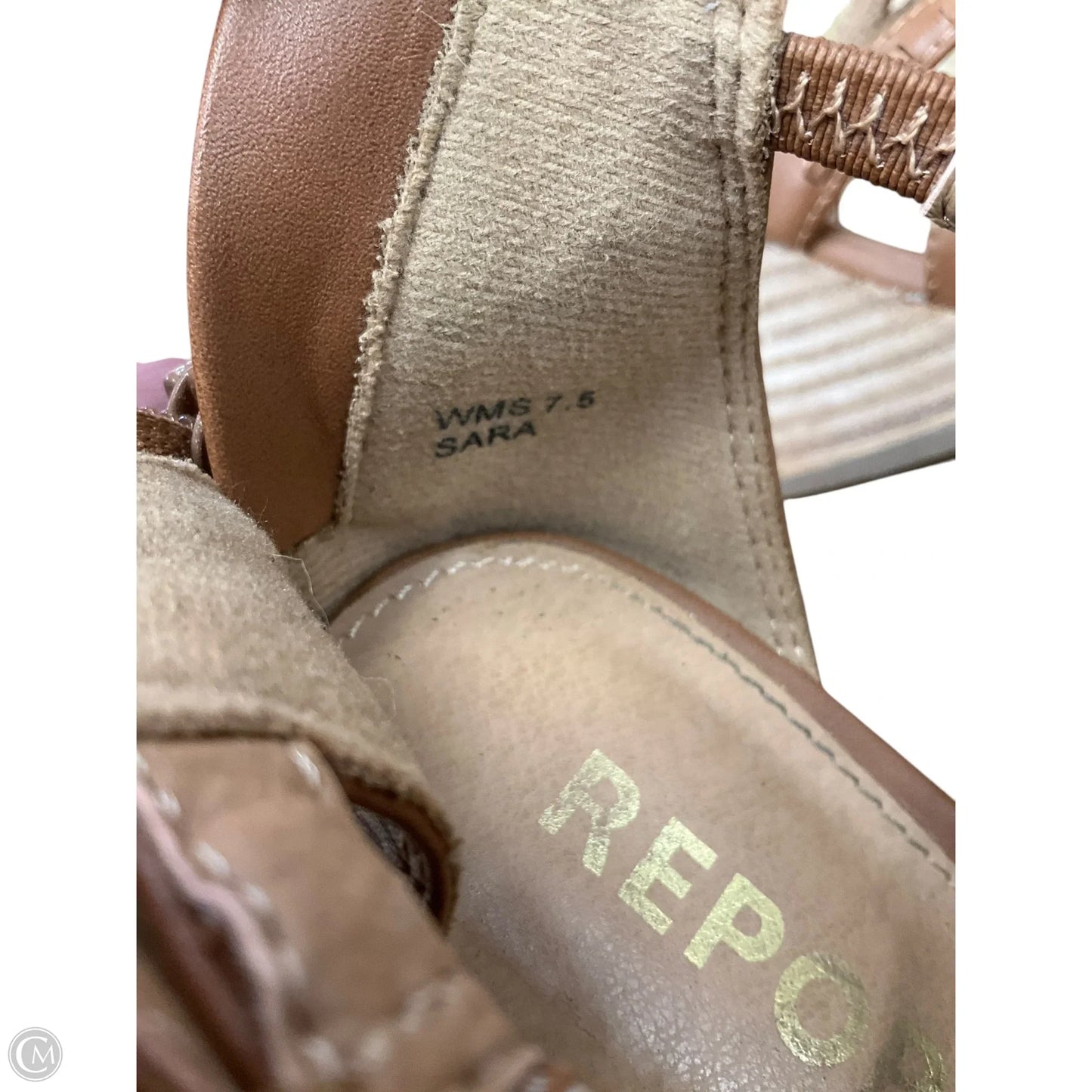 Sandals Heels Wedge By Report In Brown, Size: 7.5