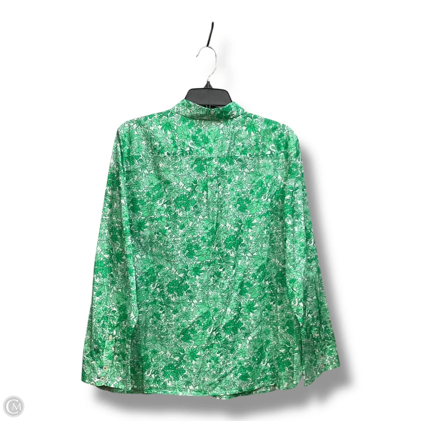 Blouse Long Sleeve By Talbots In Green, Size: Xlp