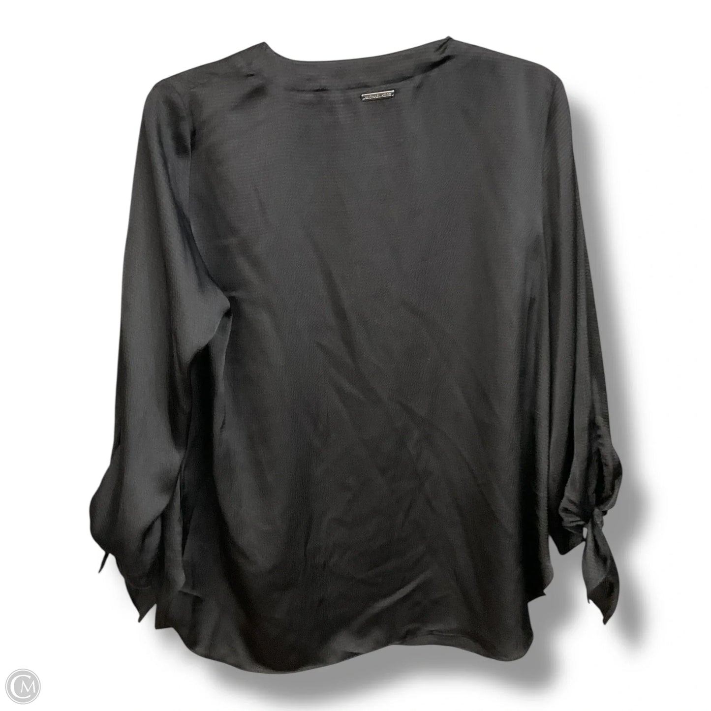 Blouse Long Sleeve By Michael By Michael Kors In Black, Size: L