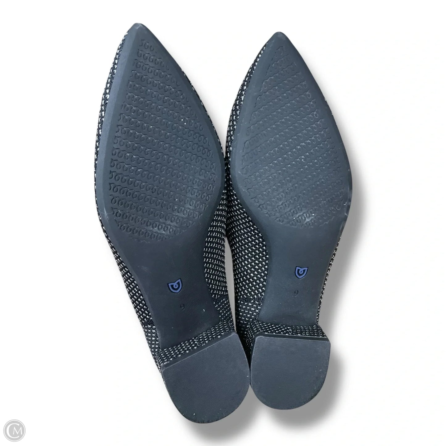 Shoes Heels Block By Rothys In Black & Silver, Size: 9