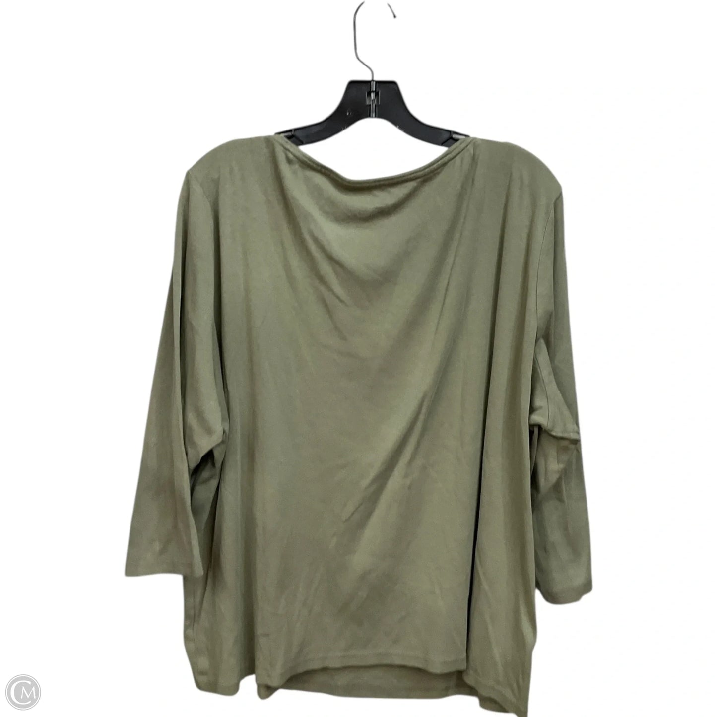 Top 3/4 Sleeve Basic By Talbots In Green, Size: 3x