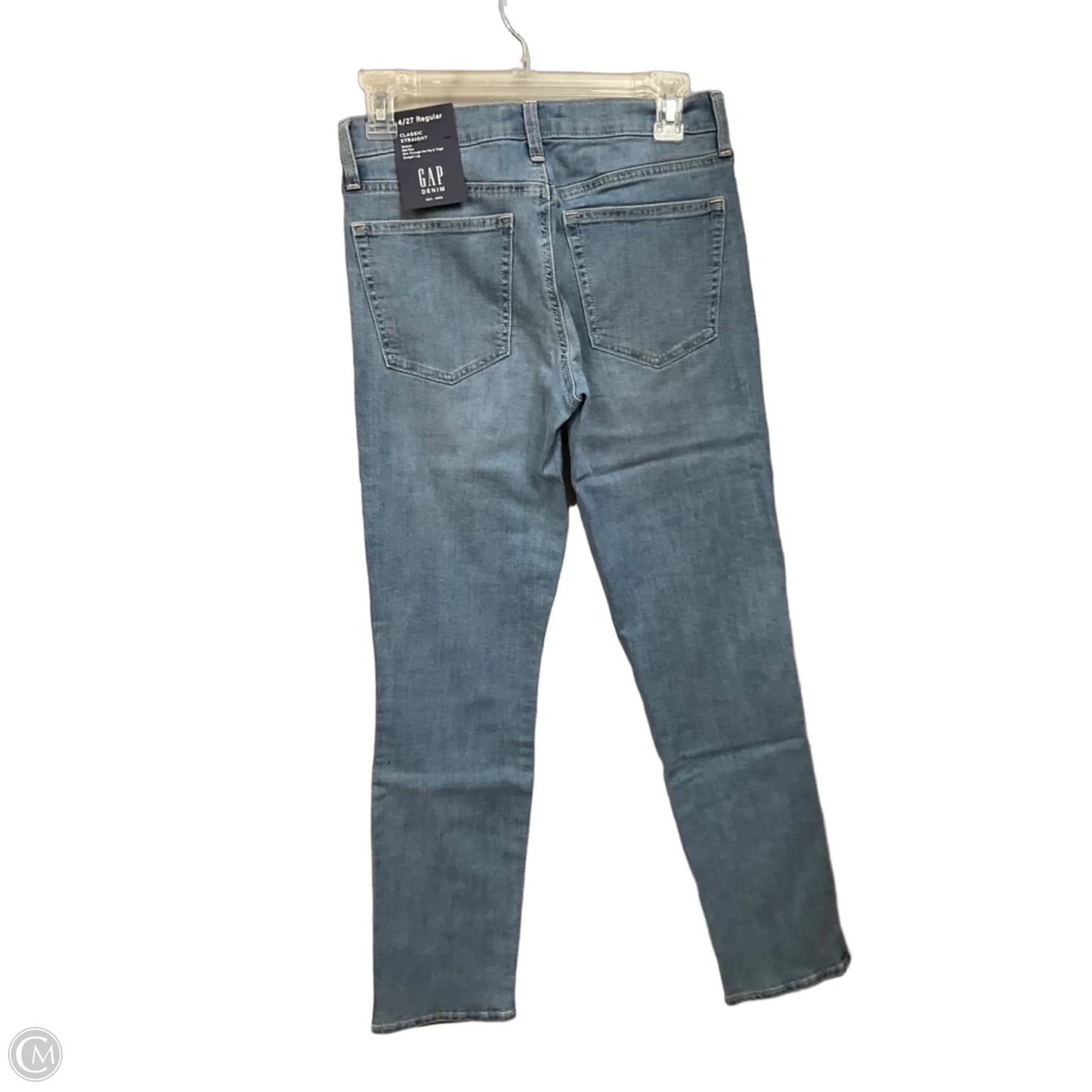 Jeans Straight By Gap In Blue Denim, Size: 4