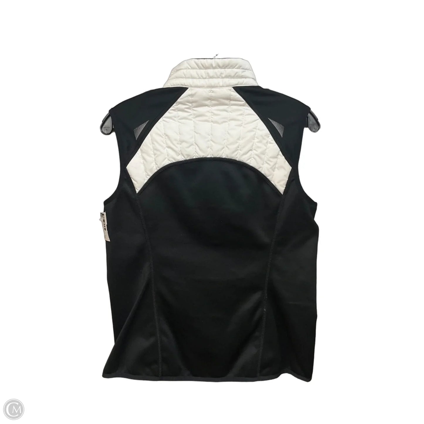 Vest Puffer & Quilted By Eddie Bauer In Black & White, Size: M