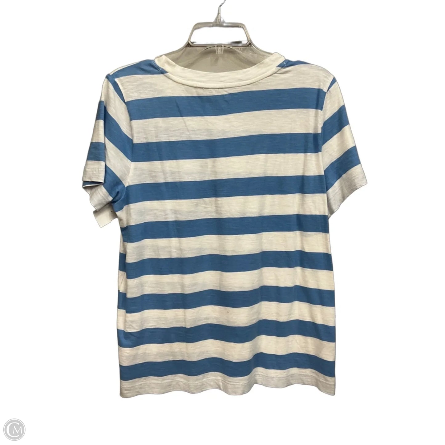 Top Short Sleeve By Loft In Striped Pattern, Size: L