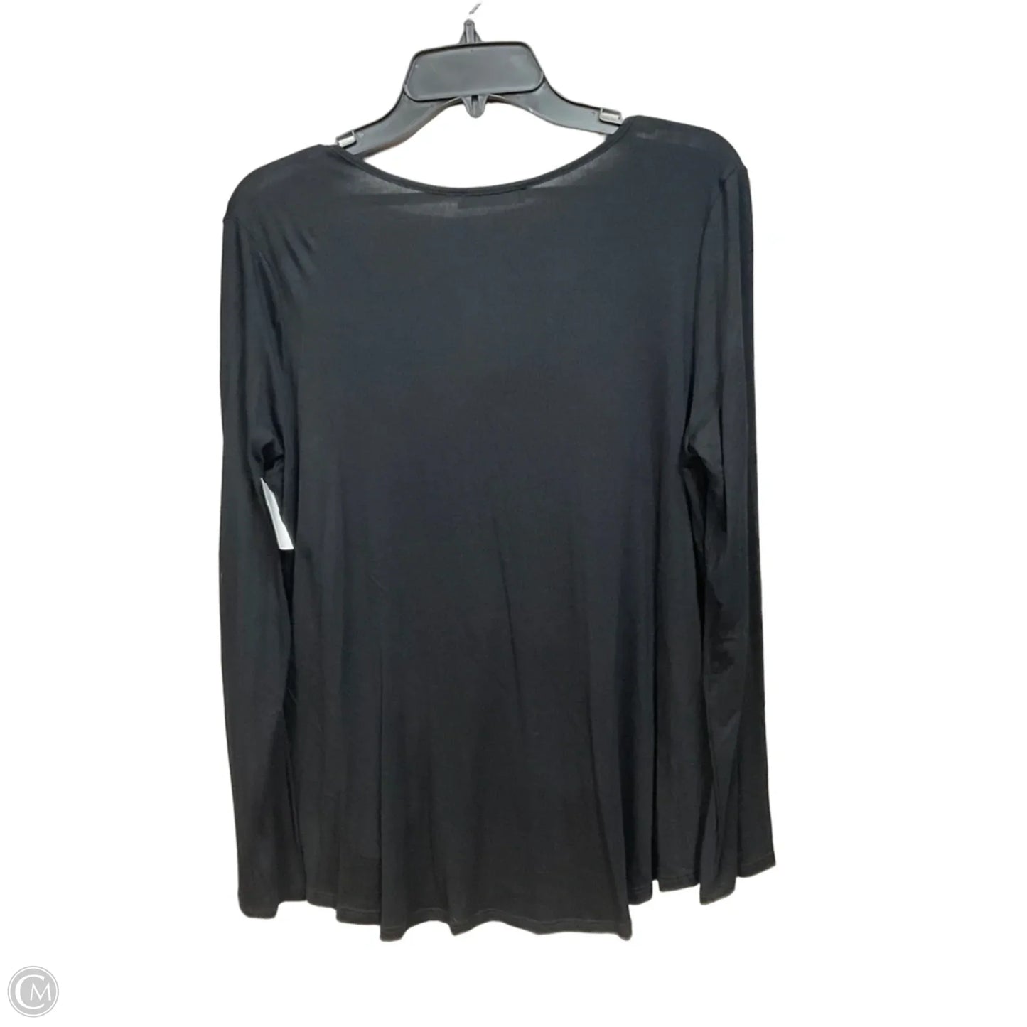 Top Long Sleeve Basic By Lush In Black, Size: L