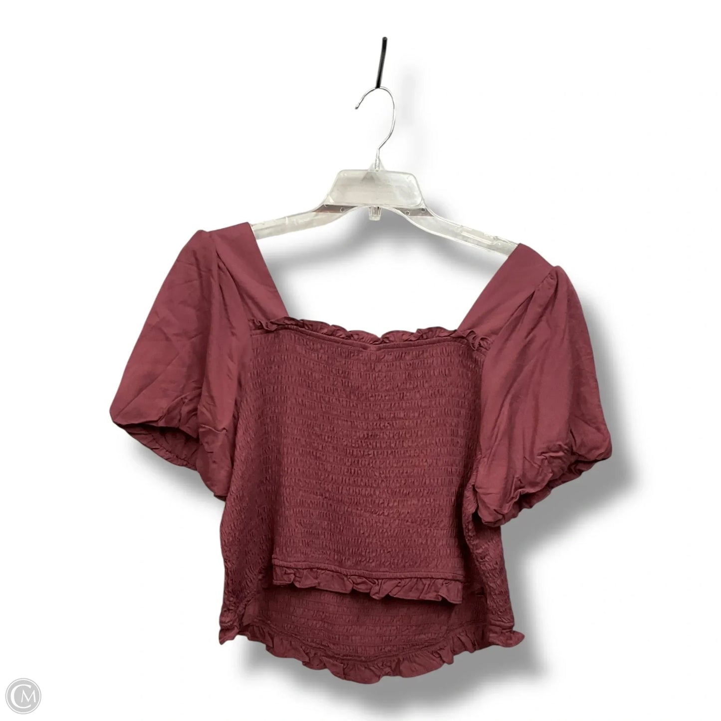 Top Short Sleeve By Torrid In Maroon, Size: 2x