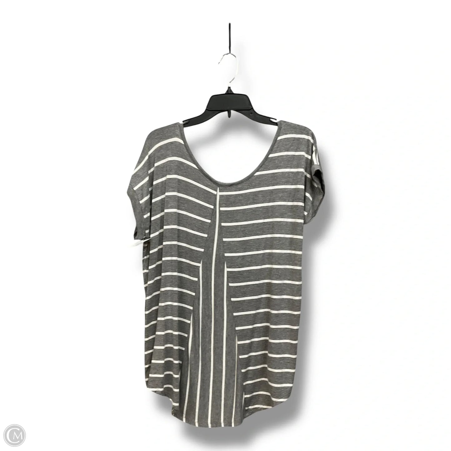 Top Short Sleeve Basic By Cable And Gauge In Striped Pattern, Size: L