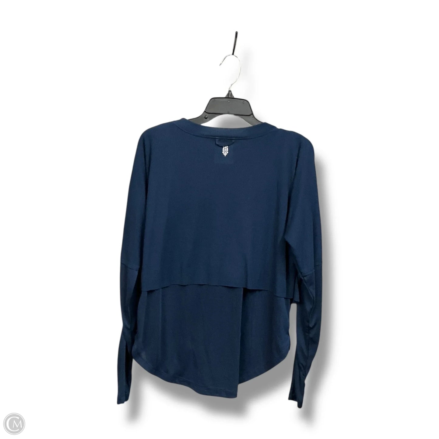 Athletic Top Long Sleeve Collar By Free People In Navy, Size: Xs