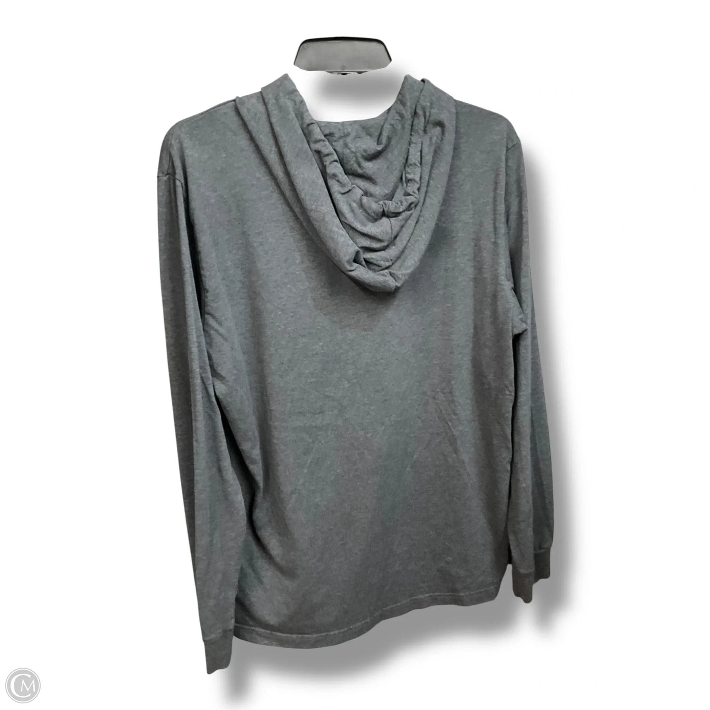 Athletic Top Long Sleeve Hoodie By Adidas In Grey, Size: M