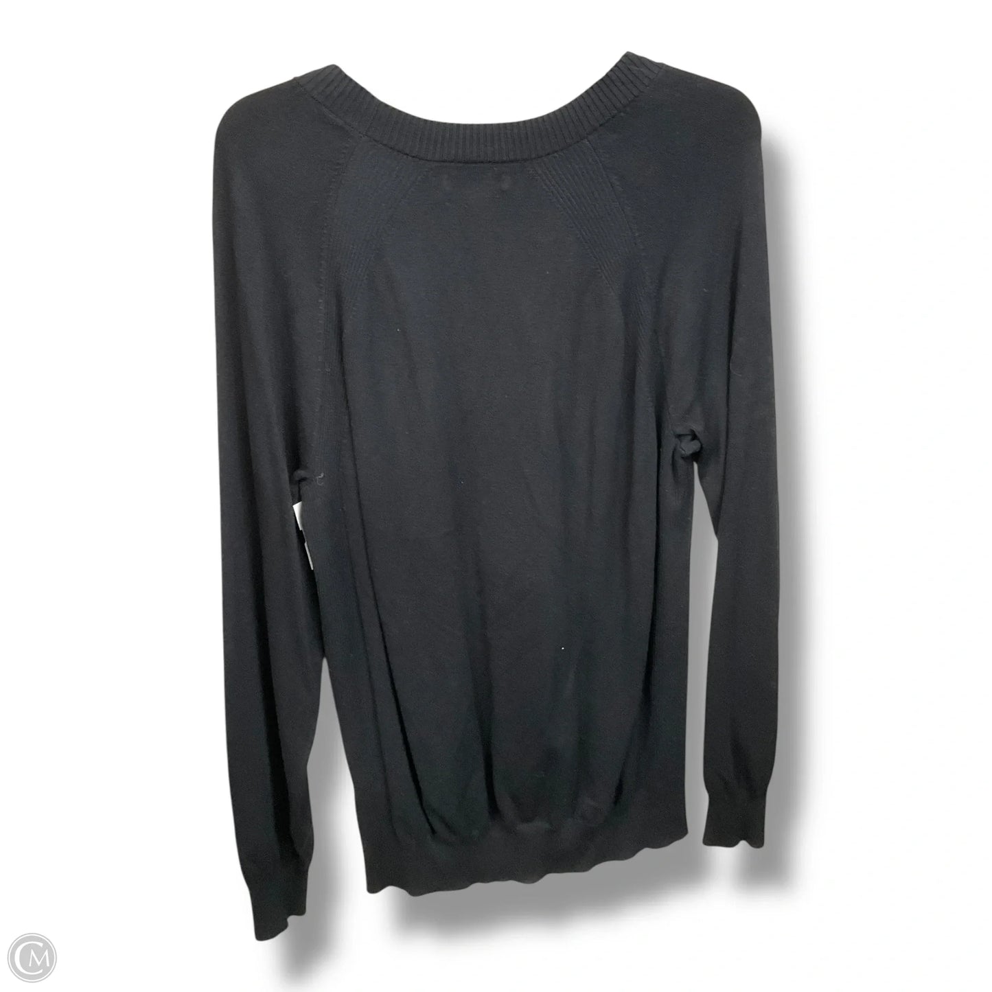 Top Long Sleeve Basic By Alfani In Black, Size: L