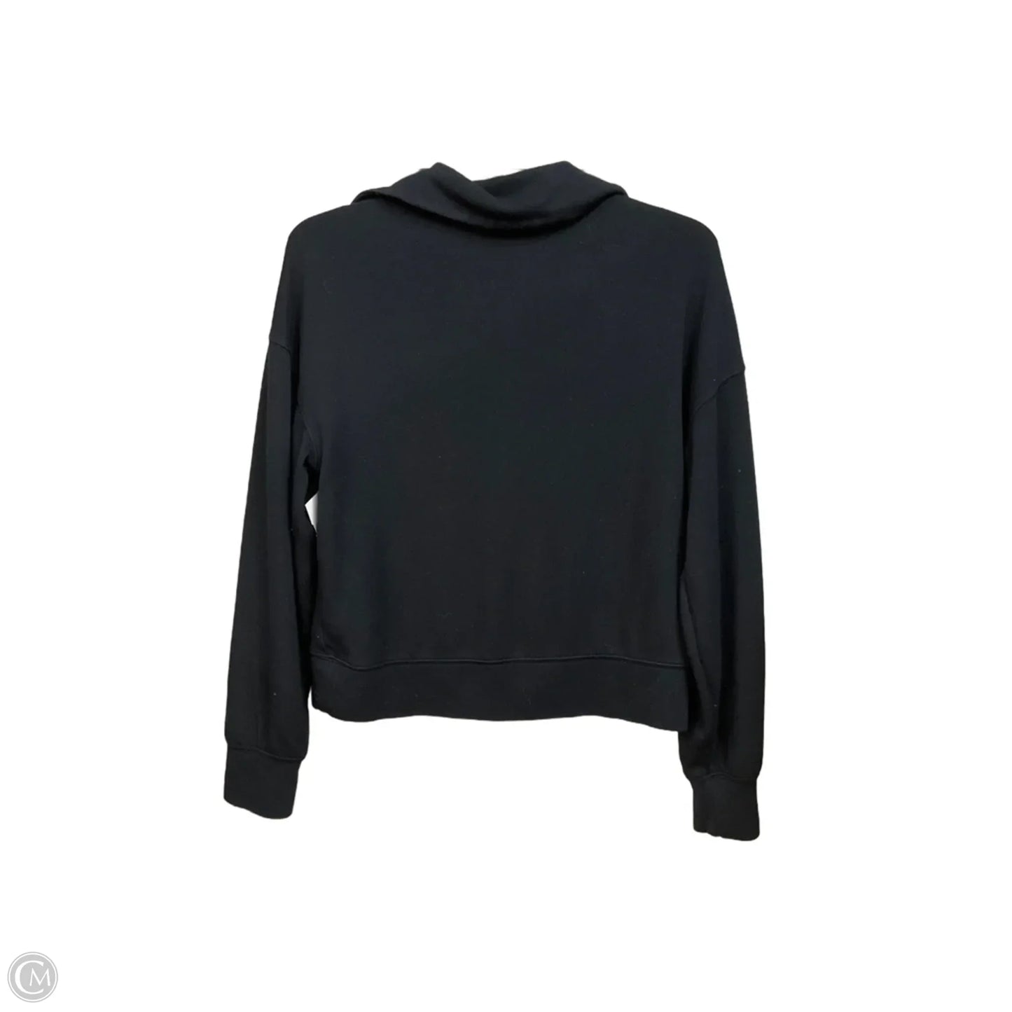 Athletic Top Long Sleeve Collar By Danskin In Black, Size: S