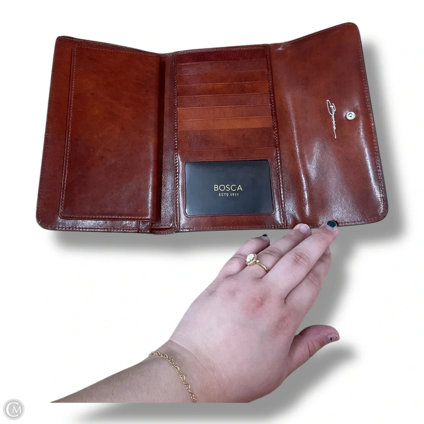 Wallet Leather By Cma, Size: Medium