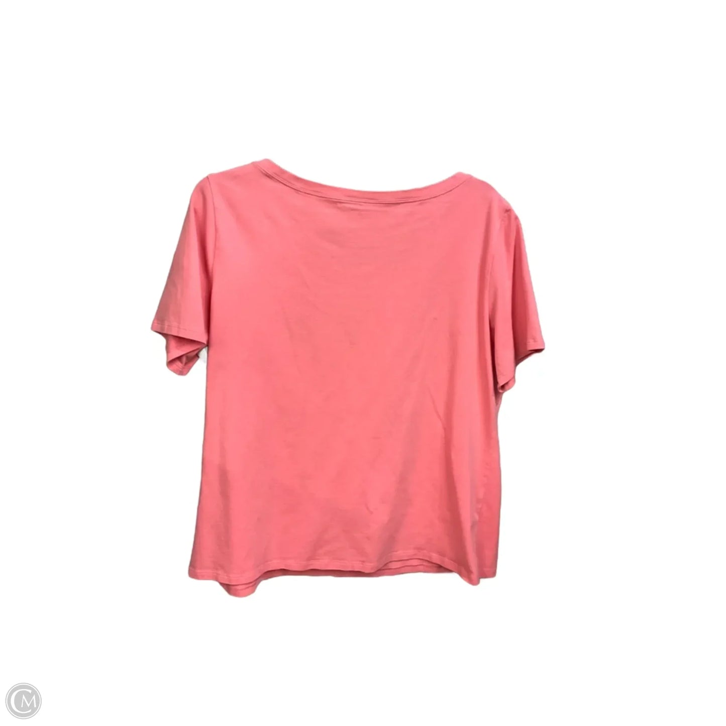 Top Short Sleeve Basic By Eileen Fisher In Pink, Size: Xl