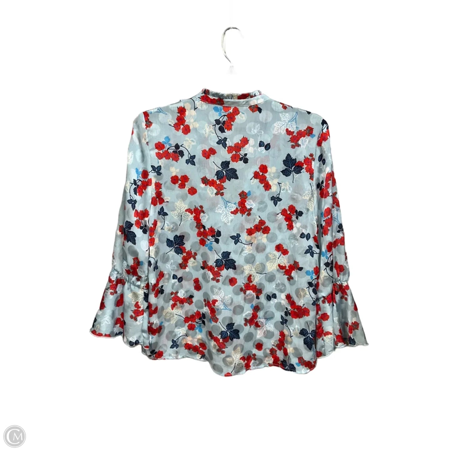 Blouse Long Sleeve By Zara In Floral Print, Size: S