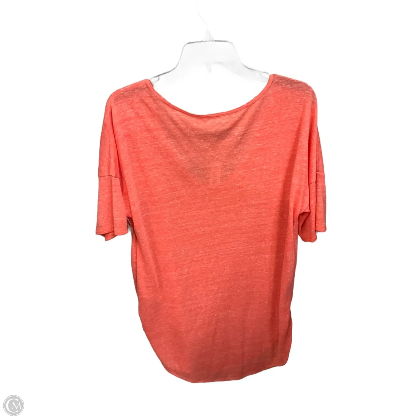 Top Short Sleeve Basic By Old Navy In Coral, Size: L