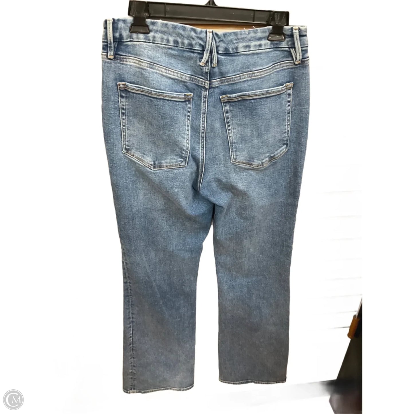 Jeans Flared By Good American In Blue Denim, Size: 12