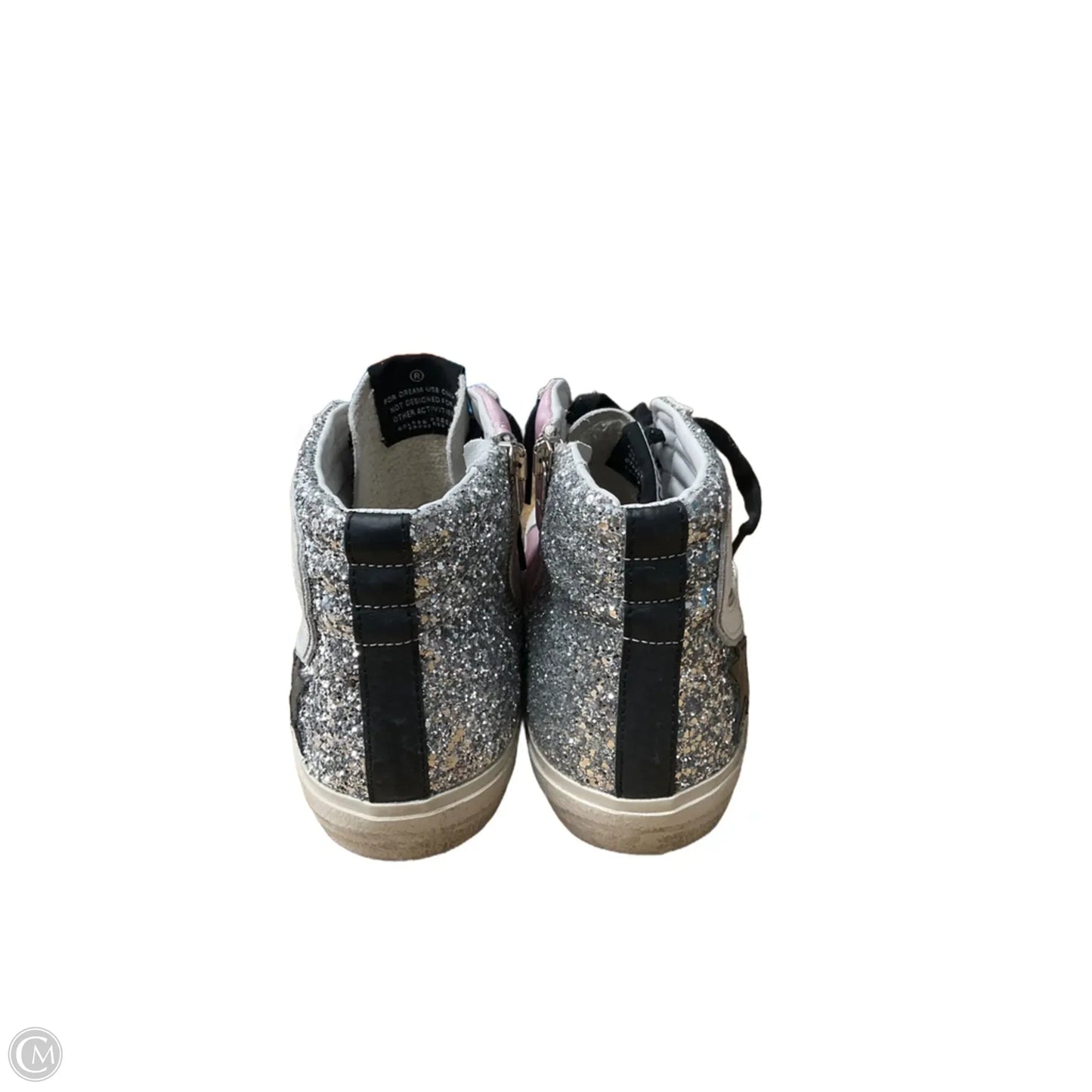 Shoes Luxury Designer By Golden Goose In Pink & White, Size: 8.5