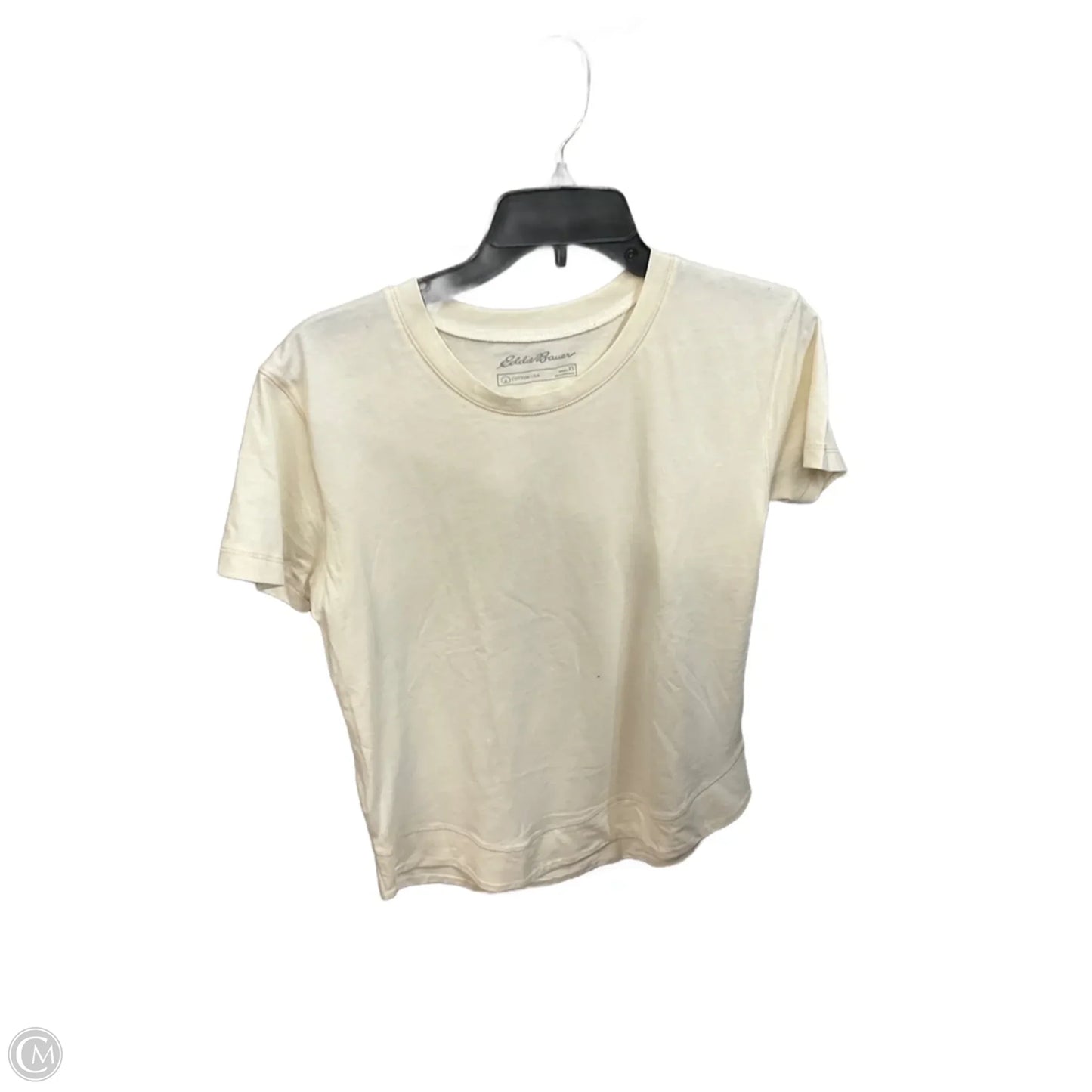 Top Short Sleeve Basic By Eddie Bauer In Cream, Size: Xs