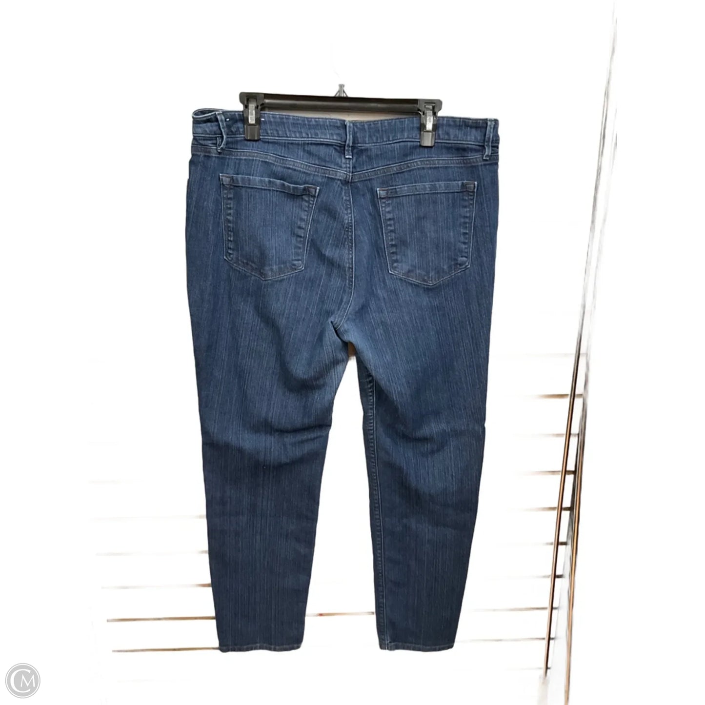 Jeans Skinny By Loft In Blue Denim, Size: 16