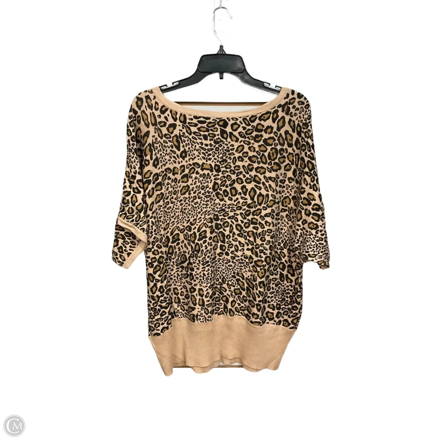 Top Short Sleeve By Worthington In Animal Print, Size: 2x