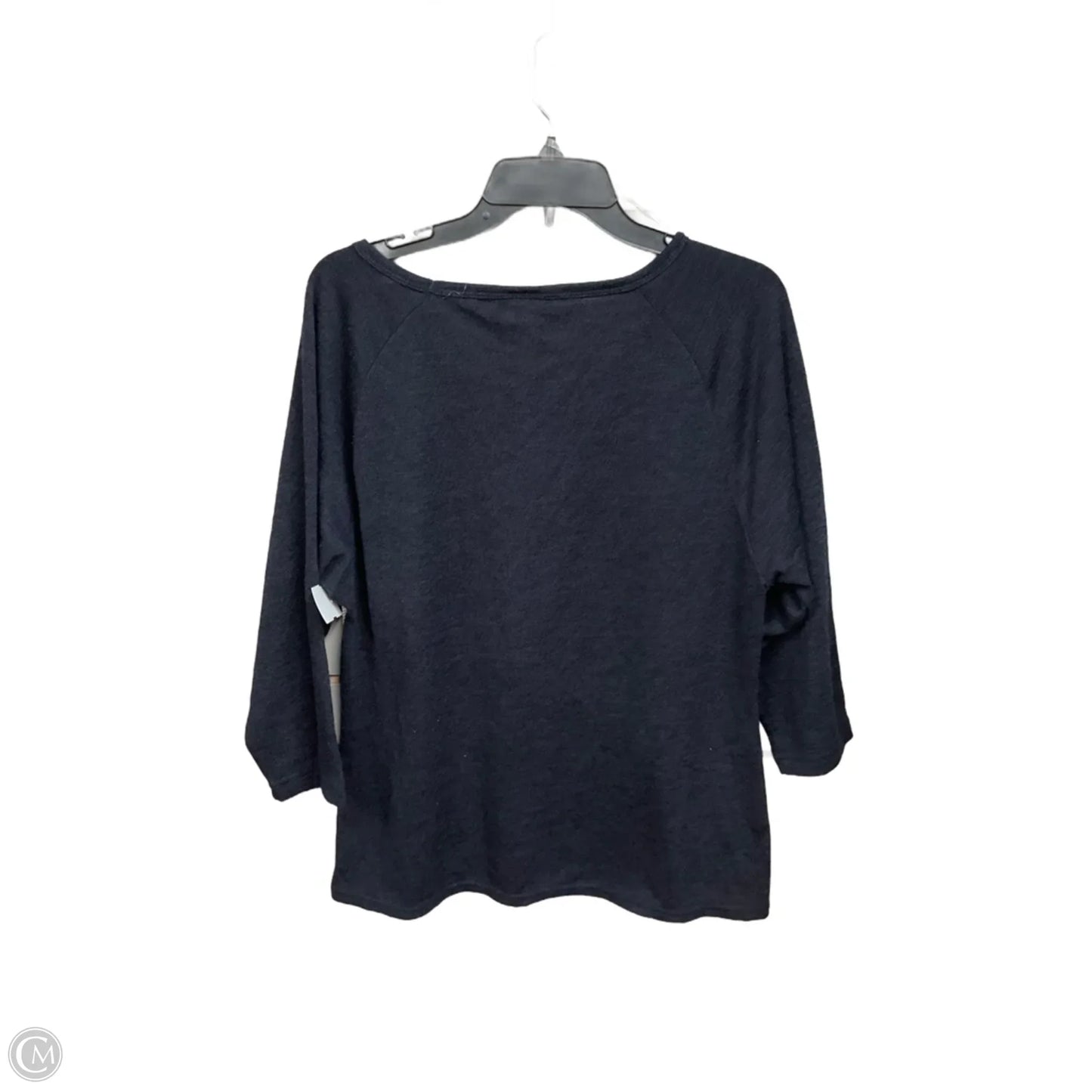 Top 3/4 Sleeve By Bobbie Brooks In Blue & White, Size: 2