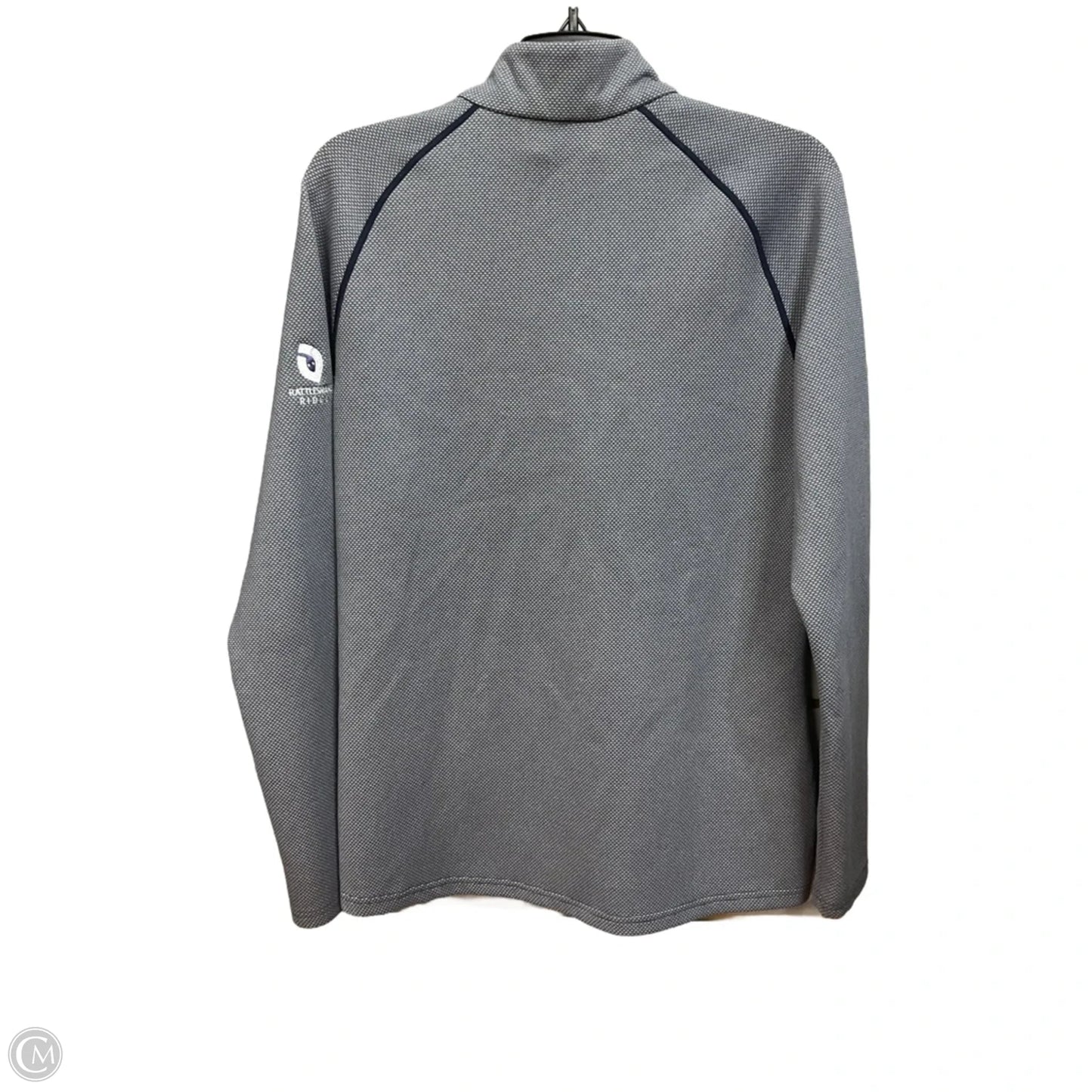 Athletic Top Long Sleeve Collar By Adidas In Blue, Size: L