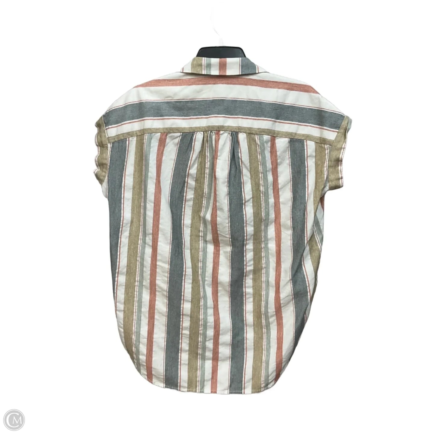 Top Short Sleeve By Madewell In Striped Pattern, Size: Xs