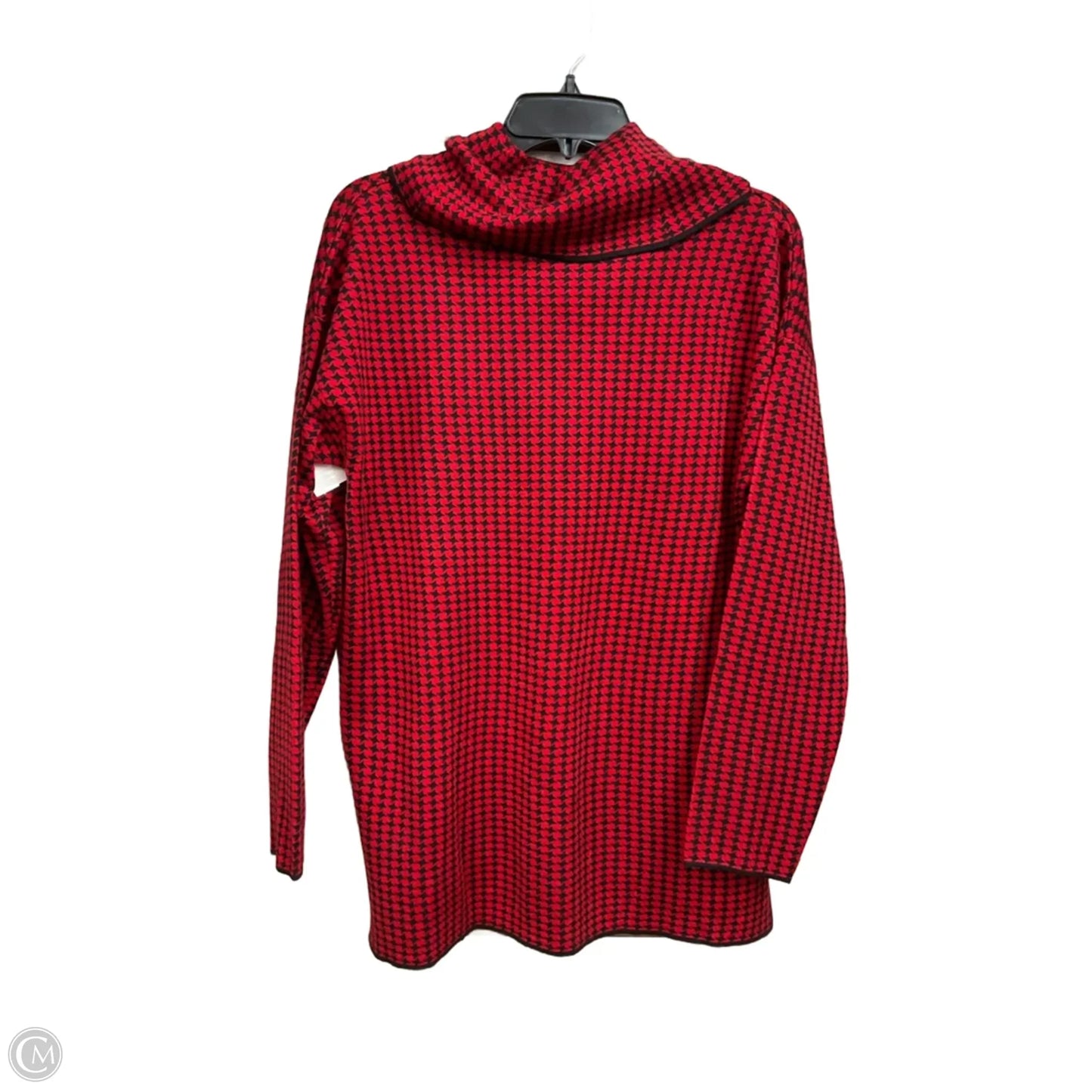 Top Long Sleeve By Calvin Klein In Red, Size: M