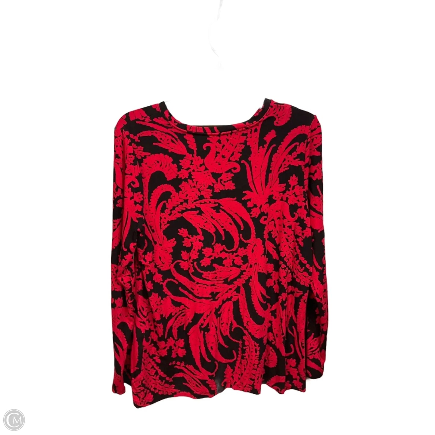 Top Long Sleeve By Chicos In Floral Print, Size: L