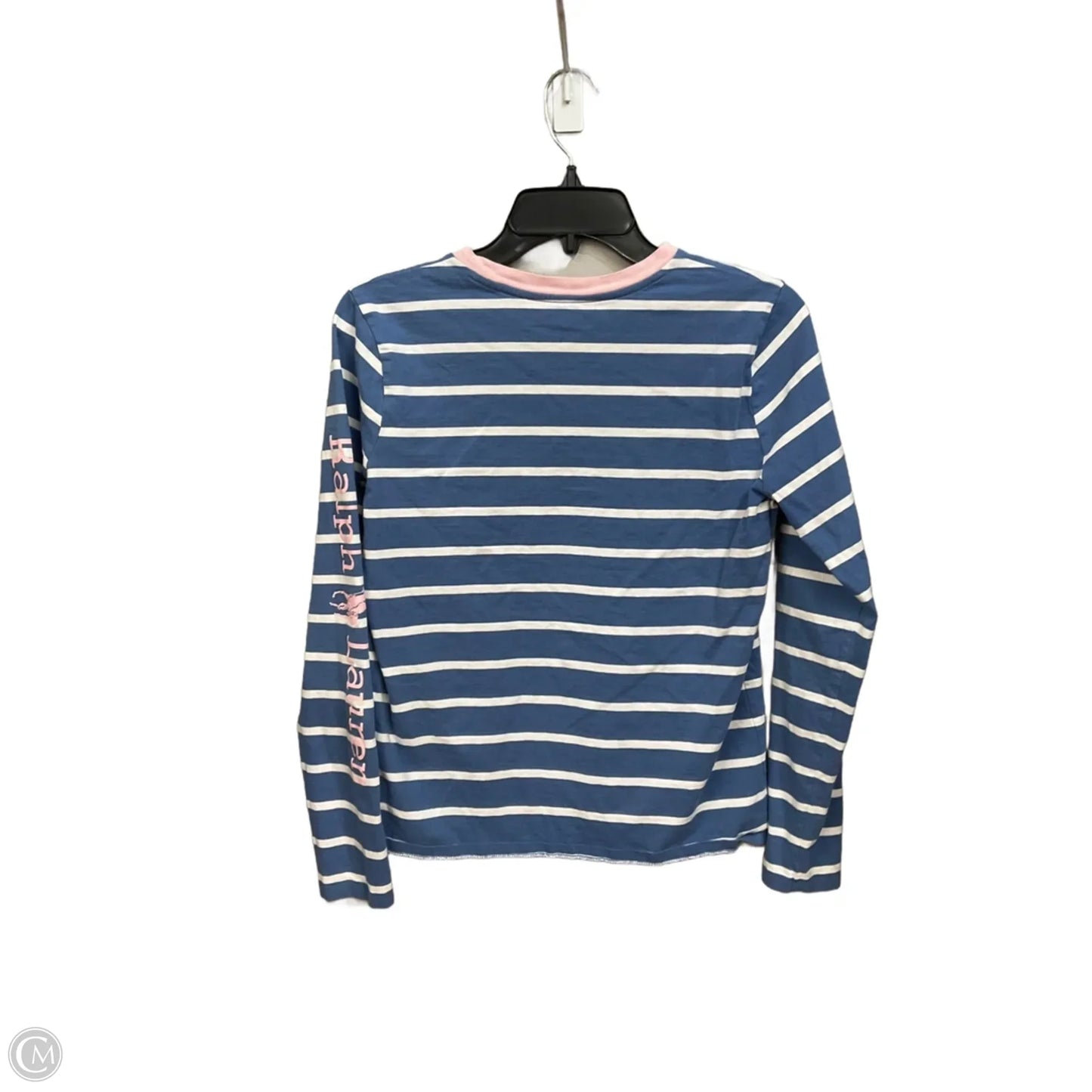 Top Long Sleeve By Polo Ralph Lauren In Striped Pattern, Size: M