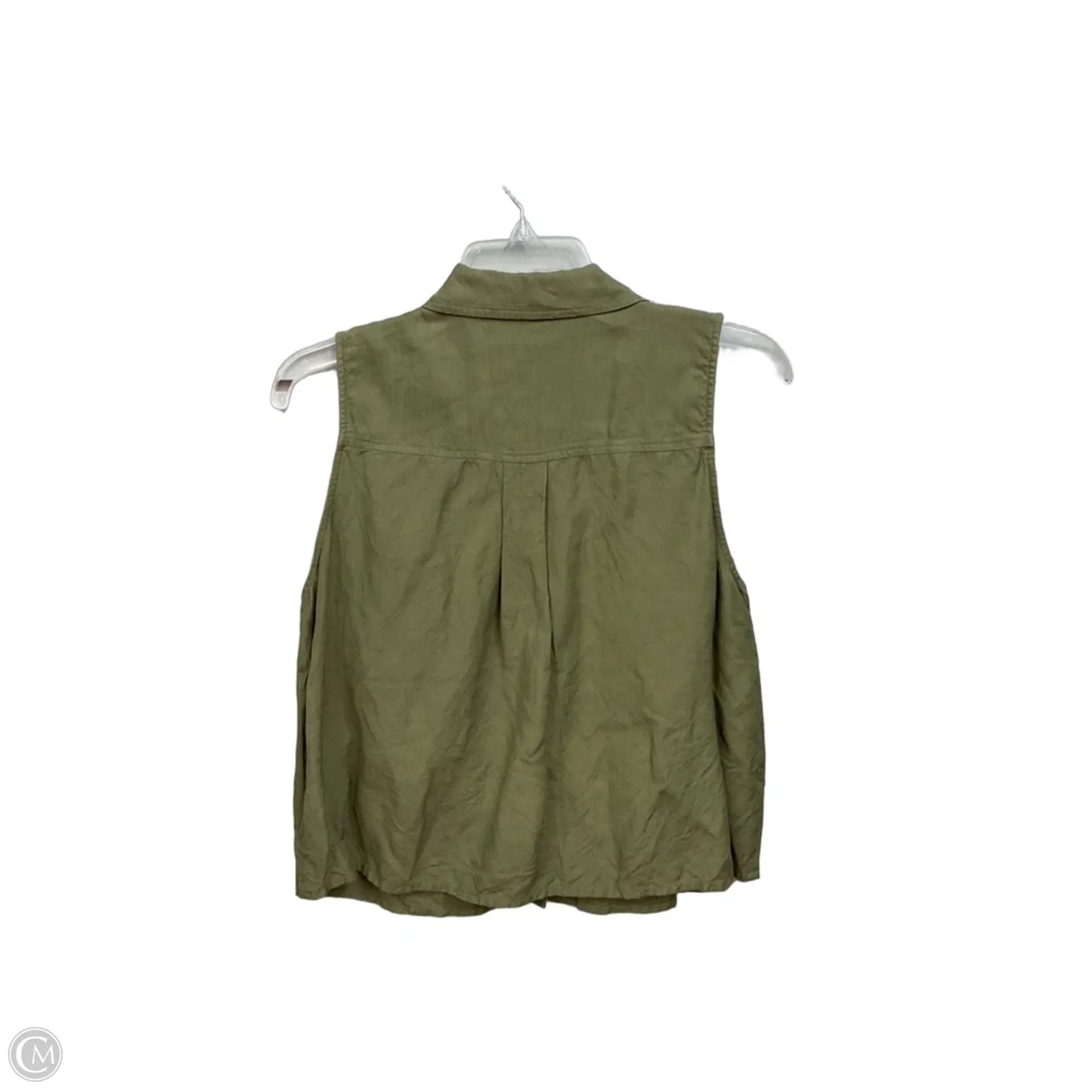 Top Sleeveless By Loft In Green, Size: M