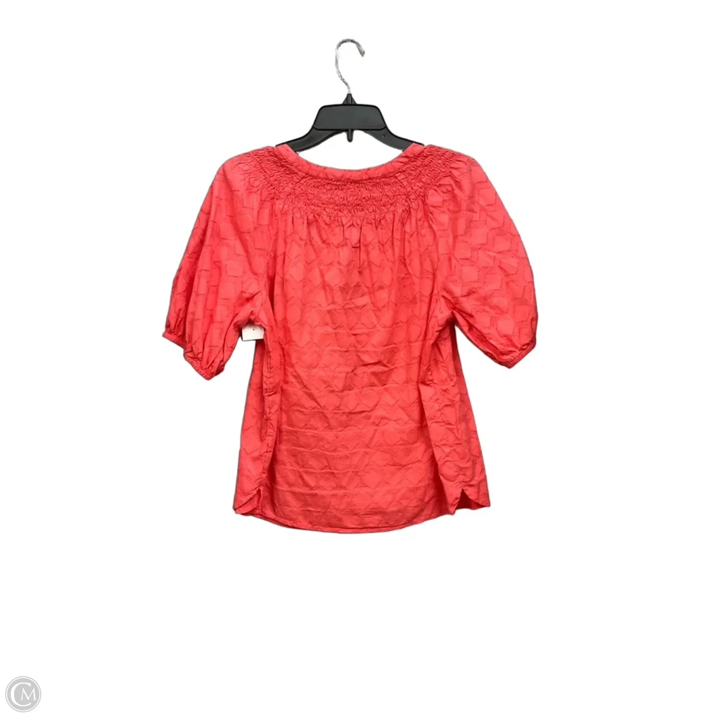 Top Short Sleeve By Loft In Coral, Size: M