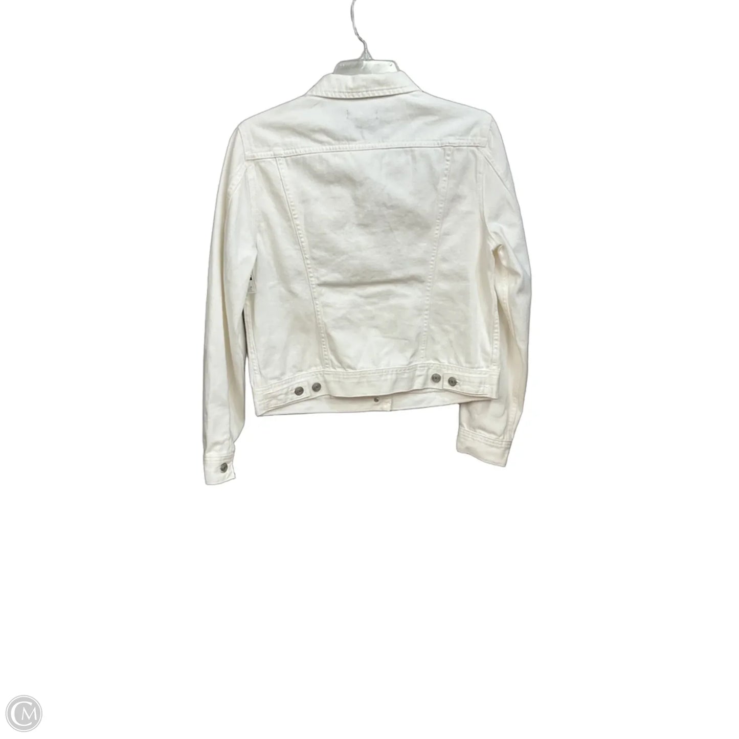Jacket Denim By J. Crew In White Denim, Size: M