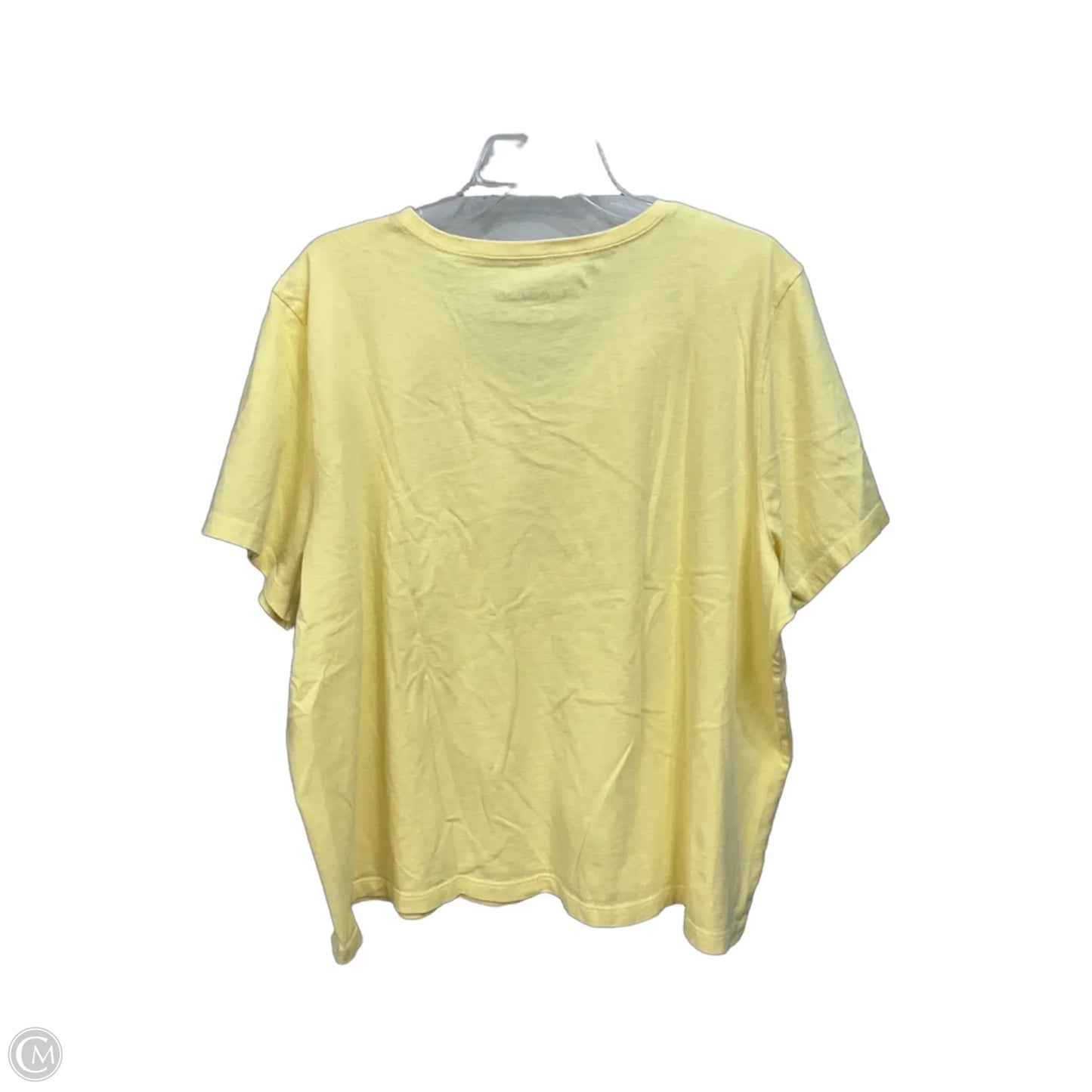 Top Short Sleeve By Life Is Good In Yellow, Size: 3x