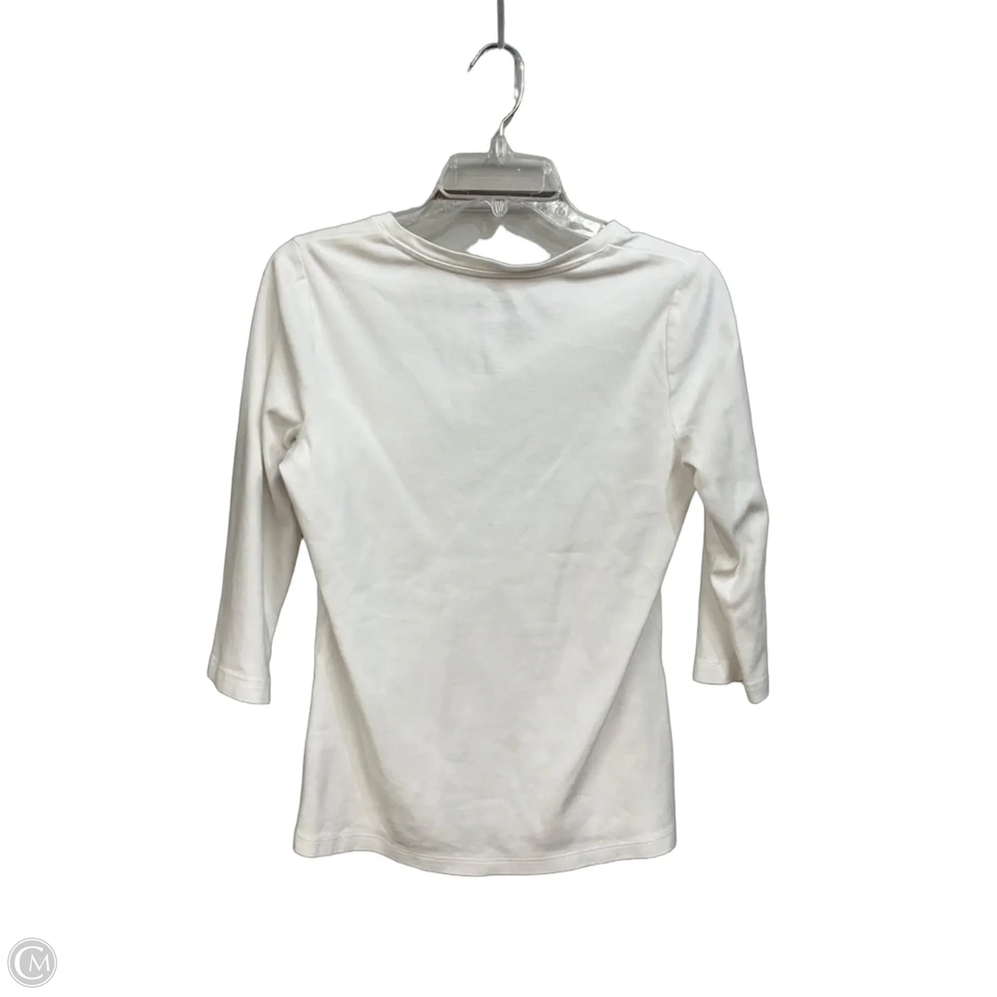 Top 3/4 Sleeve Basic By St Johns Bay In White, Size: S