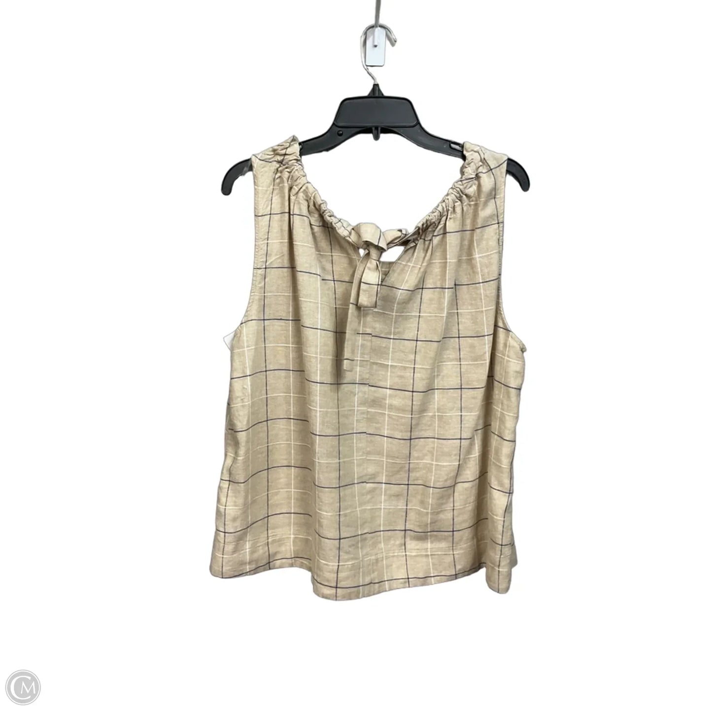 Top Sleeveless By Zac And Rachel In Plaid Pattern, Size: L