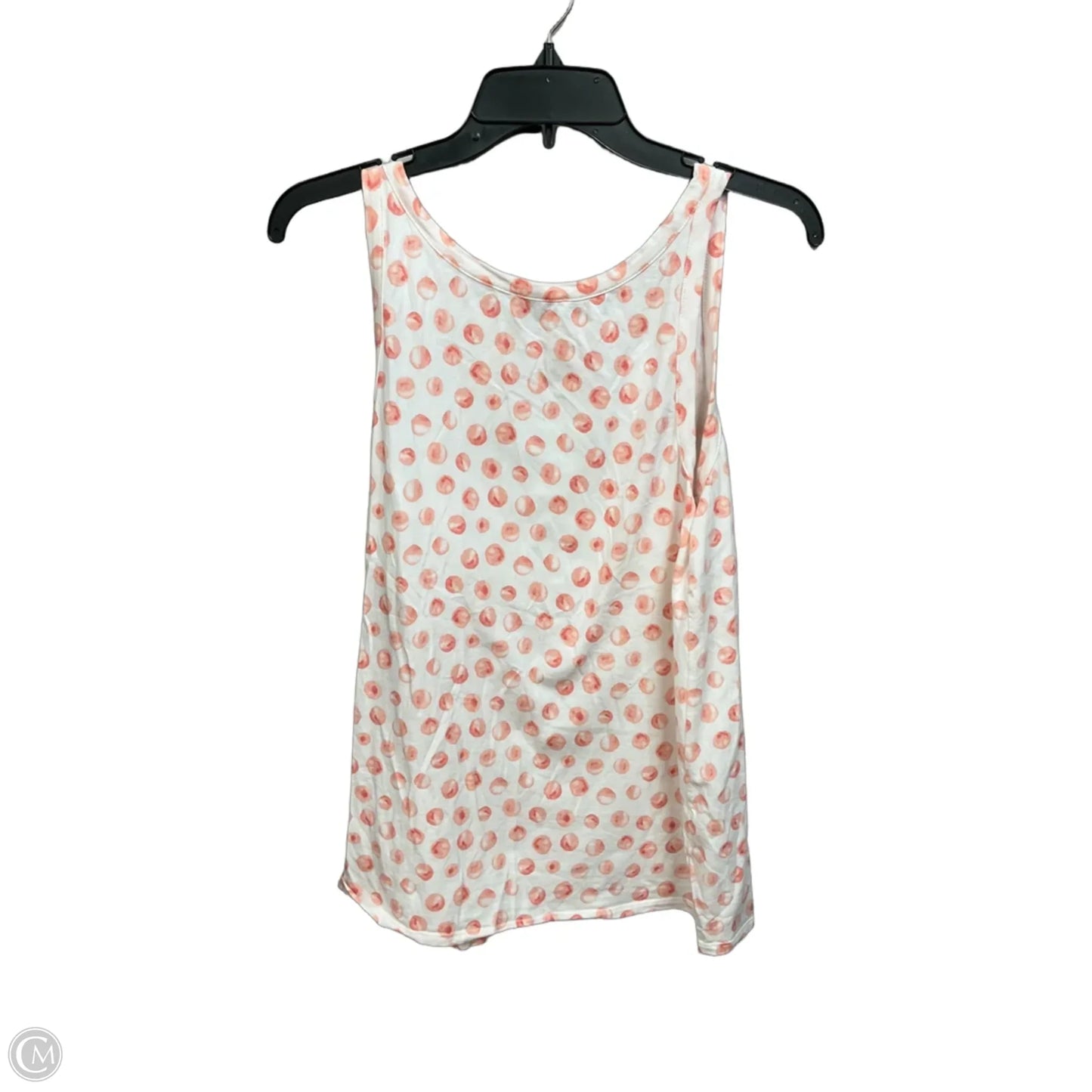 Top Sleeveless By Loft In Orange & White, Size: Xl