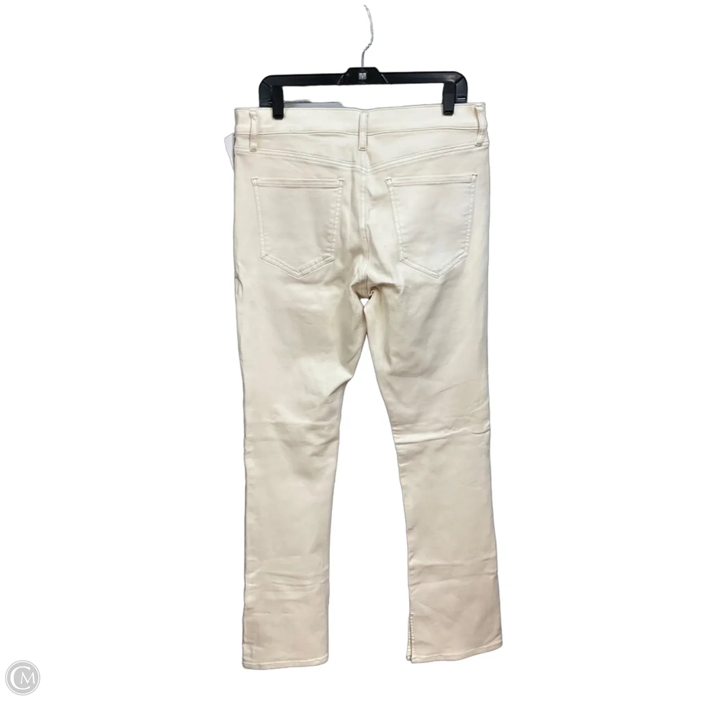 Jeans Straight By Express In Cream Denim, Size: 14l
