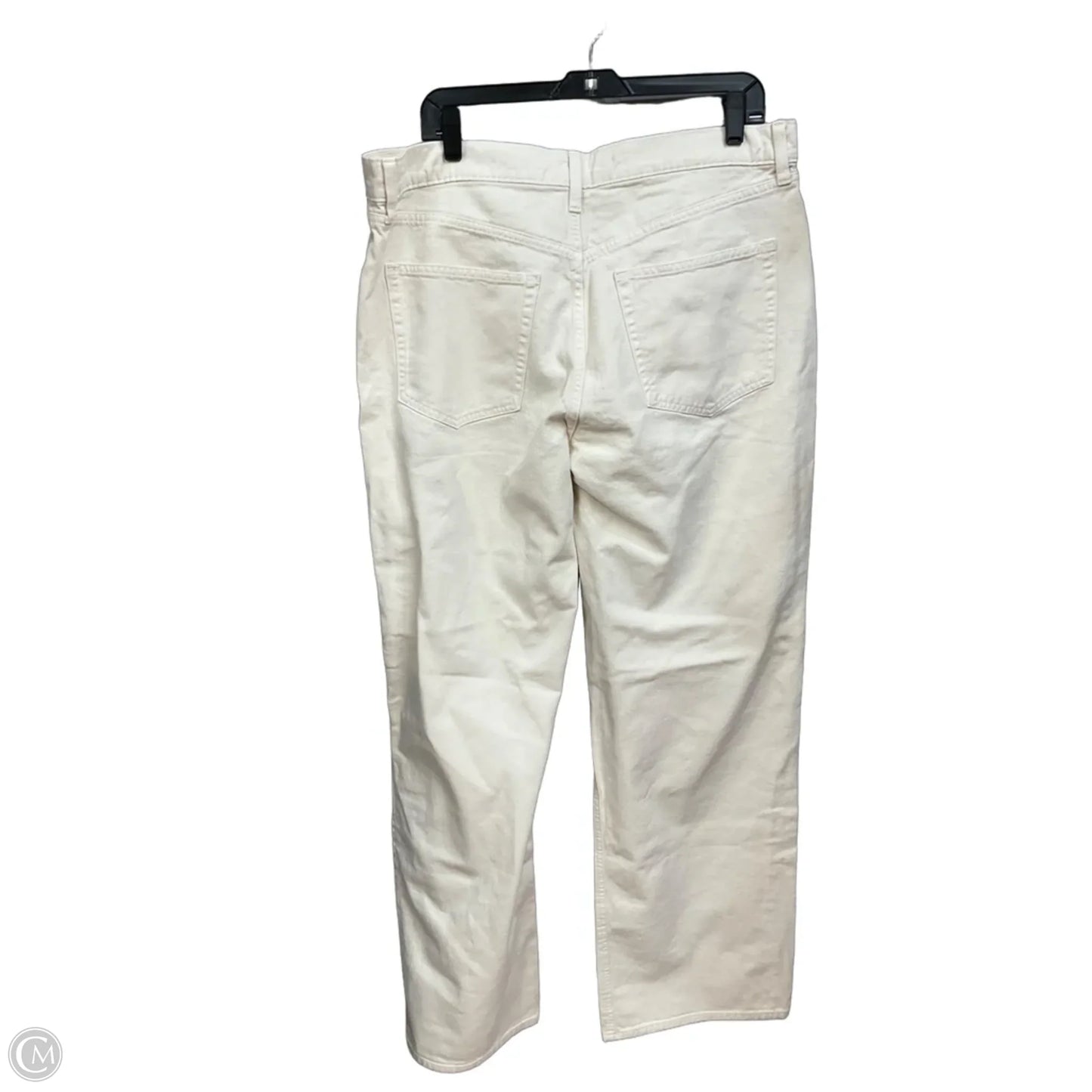 Jeans Wide Leg By Gap In Cream Denim, Size: 14