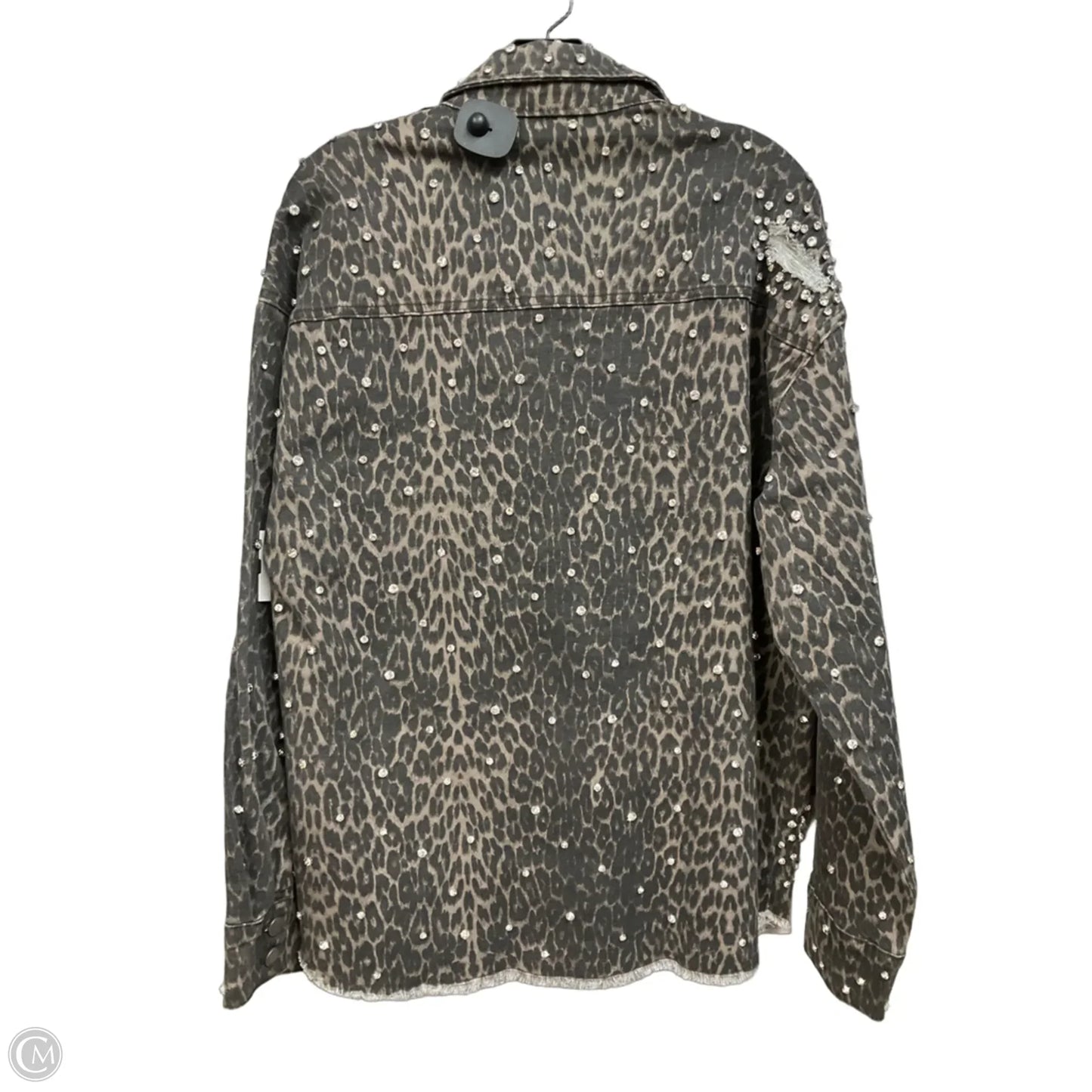 Jacket Denim By Veveret In Animal Print, Size: M