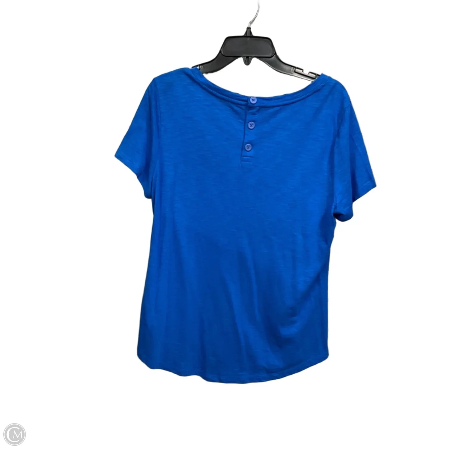 Top Short Sleeve Basic By Talbots In Blue, Size: Lp