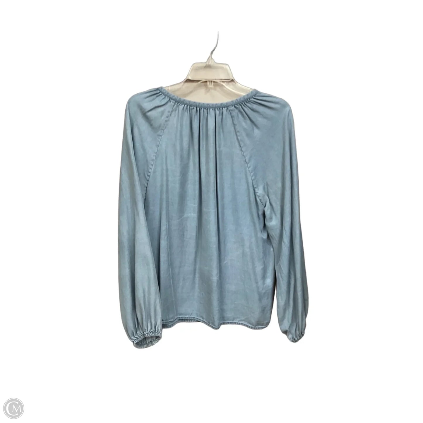 Top Long Sleeve By Banana Republic In Blue, Size: M