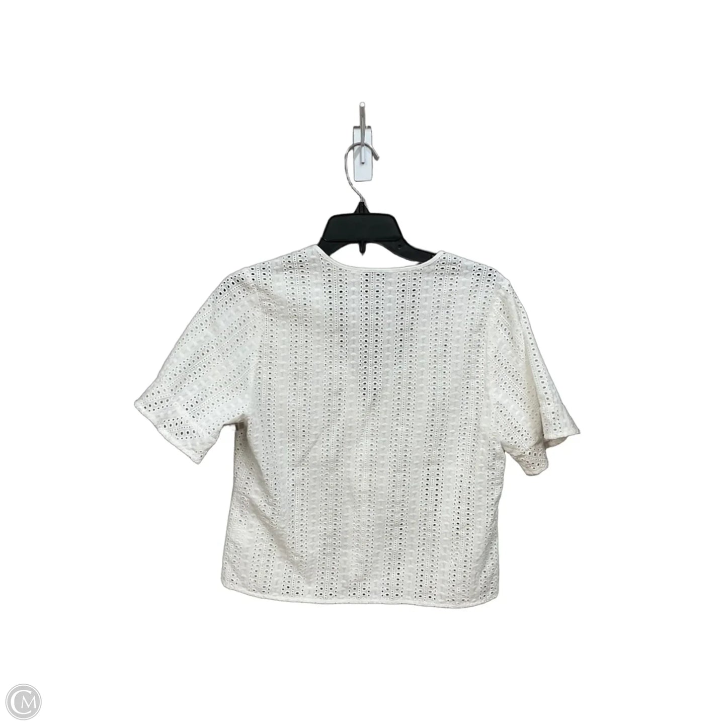 Top Short Sleeve By Evereve In White, Size: M